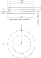 Intersteel Griffmuschel für Glastüren 55 mm Edelstahl gebürstet