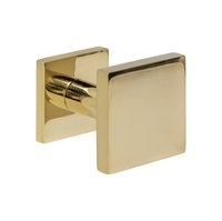 Intersteel Haustürknopf eckig 64x64mm auf Hinterplatte 54x54mm versetzt einseitiger Befestigung PVD 