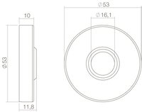 Intersteel Haustürset Schutzbeschlag SKG*** rund Rosette Edelstahl schwarz mit Kerziehschutz