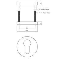 Intersteel PZ-Rosette ø49x7 mm grau