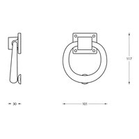 Intersteel Türklopfer Schwarz