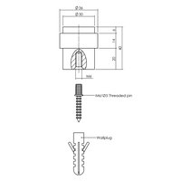 Intersteel Türstopper Bodenmontage ø30x40mm Schwarz