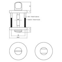 Intersteel WC-Rosette ø49x7 mm grau