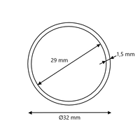 Kleiderstange schwarz Ø32 (mit geschlossen abstandhalter)