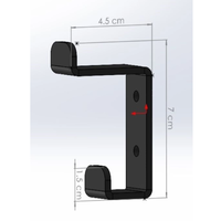 LIROdesign Kleiderhaken doppelt (schwarz)