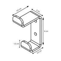 LIROdesign Kleiderhaken doppelt (Bronze)